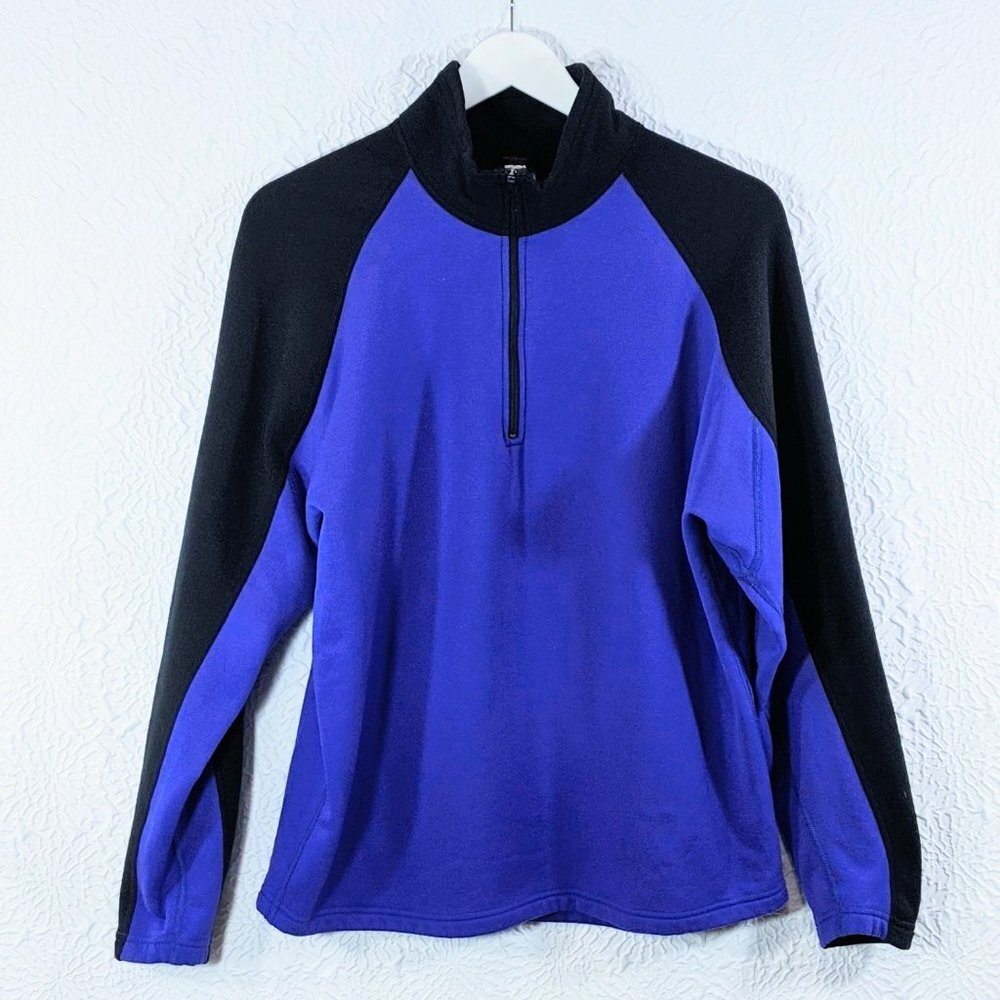 REI Color Block Quarter Zip Fleece Pullover